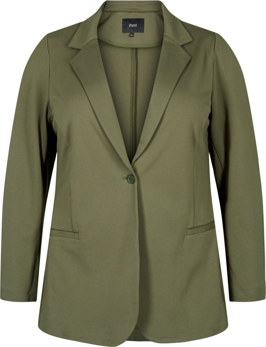 ZIZZI JMADDIE, L/S, BLAZER Dames Jas - Dark Green - Maat 42