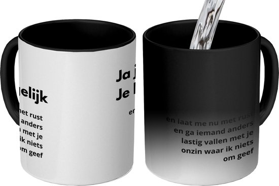 Magische Mok - 275 ML - Koffiemok Humor - Koffietas geschenk - Koffiebeker Collega - Mokken Papa - Koffietassen - Spreuken - Quote - Je hebt gelijk - Grote theemok - Theemokken groot - Grappige thee mok - Thee tas Mama - Cadeau voor hem