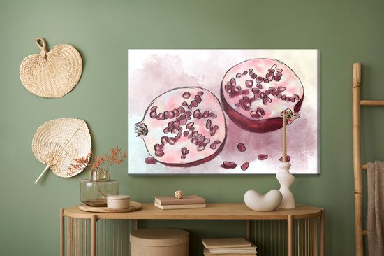 Painting King - Tableau Tableau Aquarelle Grenades - 120 x 80 cm