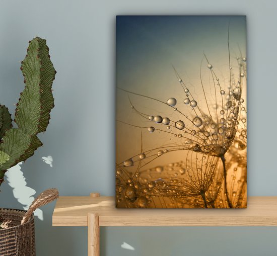 Peinture sur toile - Fleurs - Water - Soleil - Ciel - Canvasdoek - Décoration murale - Décoration salon - 20x30 cm - Photo sur toile