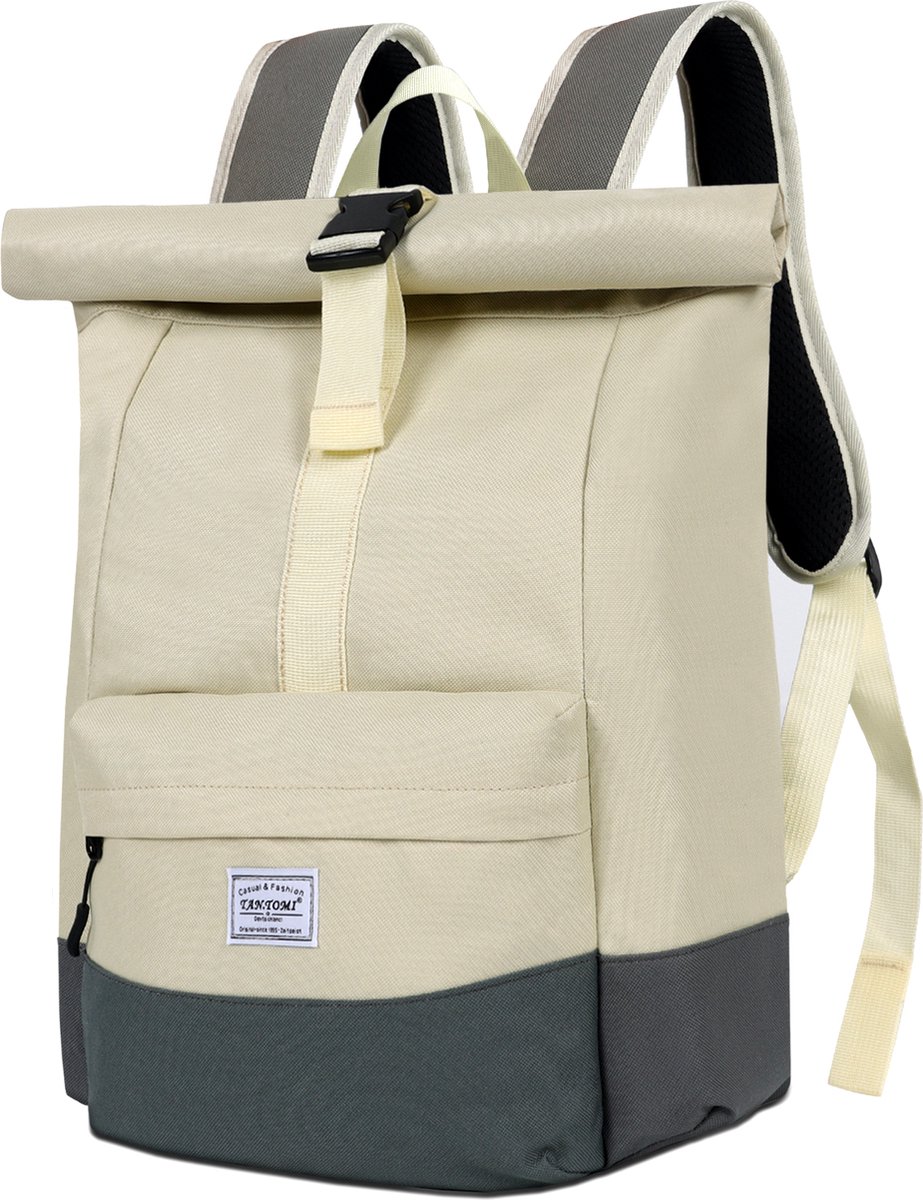 TAN.TOMI Rugzak, Rolltop Rugzak, 25 tot 40 L-Spatwaterdicht-met Laptopvak Tot 15,6 Inch, voor Herren & Dames