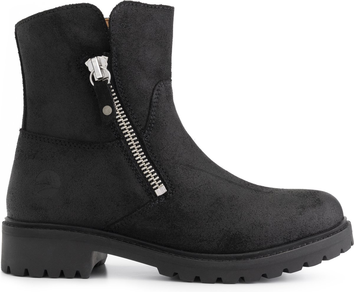 Travelin' Venning Dames - Enkellaarzen - Suede - Zwart