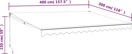 vidaXL-Luifel-uittrekbaar-4x3-m-stof-en-aluminium-antracietkleurig
