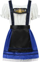 Dirndl Jurk - Dames - Oktoberfest & Tiroler - Cherry Roze-Zwart - Maat XL - 42