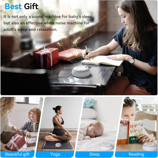 White Noise Machine - Kalmerende Witte Ruis voor je Baby - -Slaap geluidsmachine-Beter Slapen met Slaaphulp-Laat je Baby Beter Slapen — afbeelding 5