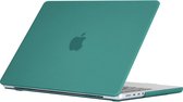 Mobigear Laptophoes geschikt voor Apple MacBook Air 11 Inch (2010-2016) Hoes Hardshell Laptopcover MacBook Case | Mobigear Matte - Midnight Green - Model A1370 / A1465 | Groen