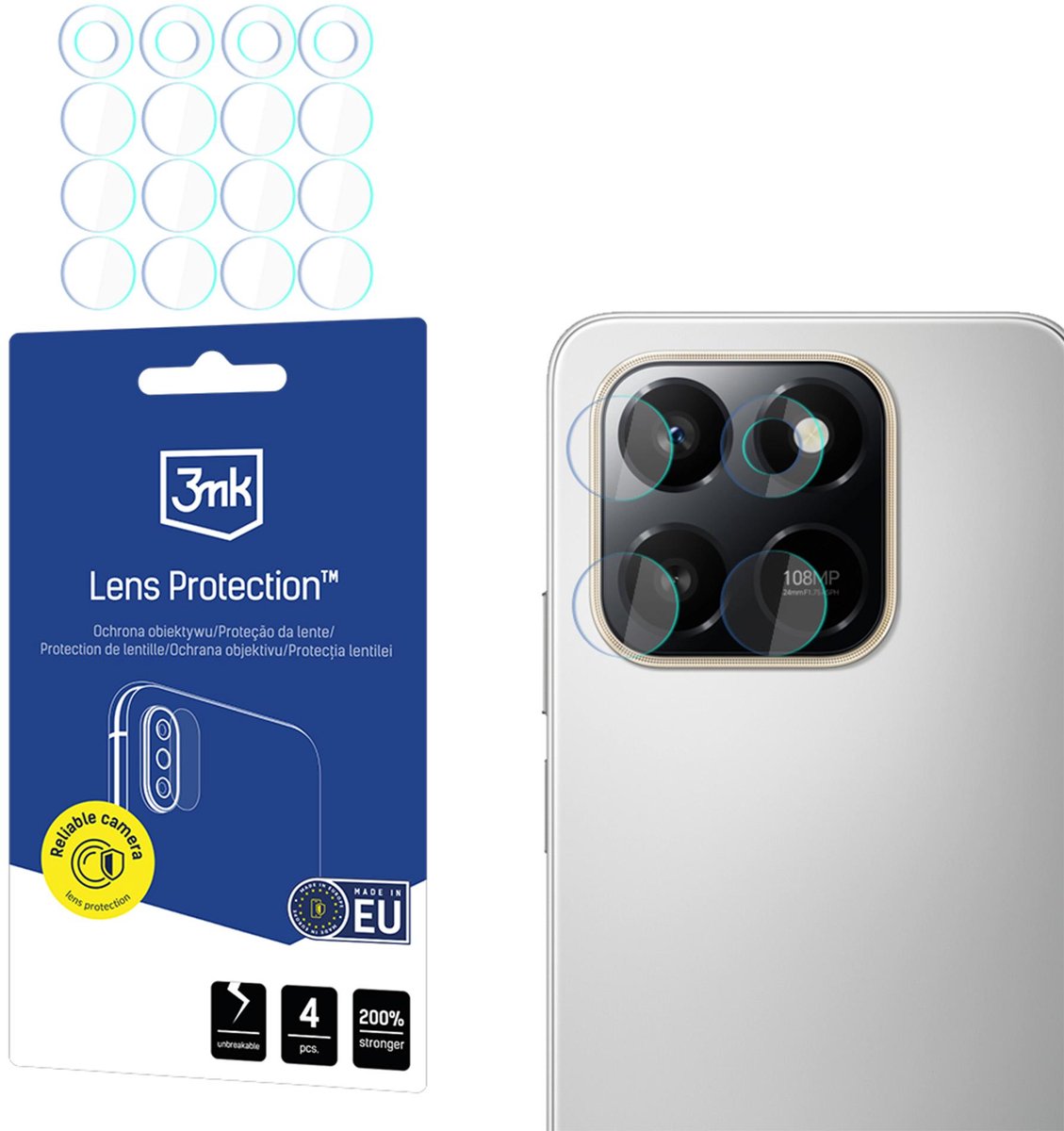 3Mk Lensbescherming Voor Honor X7D, Gehard Glas Met Coating.