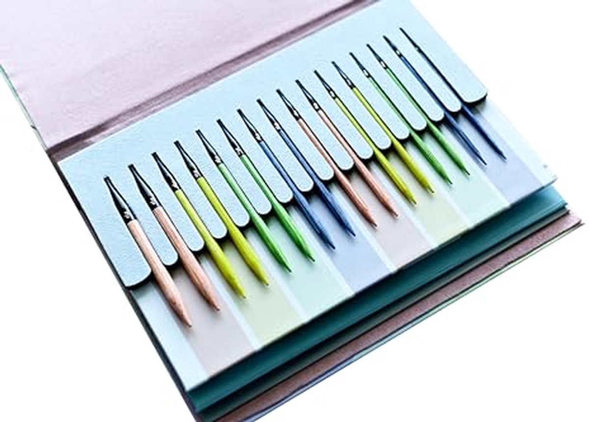 Breinaalden Set - Verwisselbare Naalden - Ontspannen Breien - Zachte Pastelkleuren - 30 Delig - Multicolor