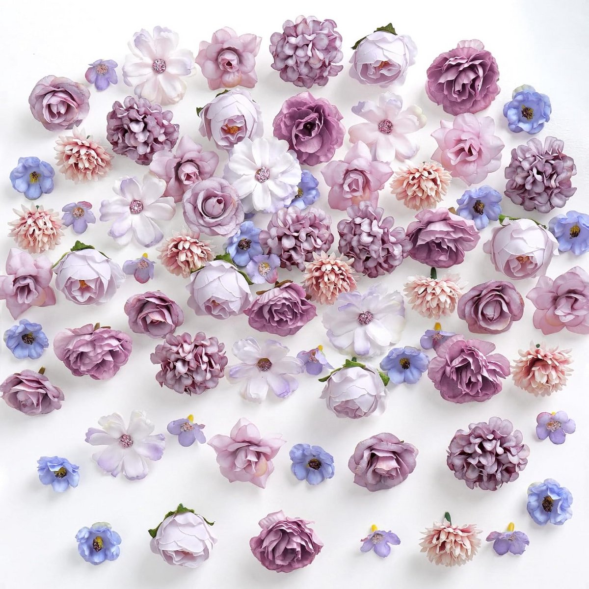 Kunstbloem Koppen - Zijden Bloemen - Doe-het-zelf Decoratie - Realistisch Design - 100 Stu