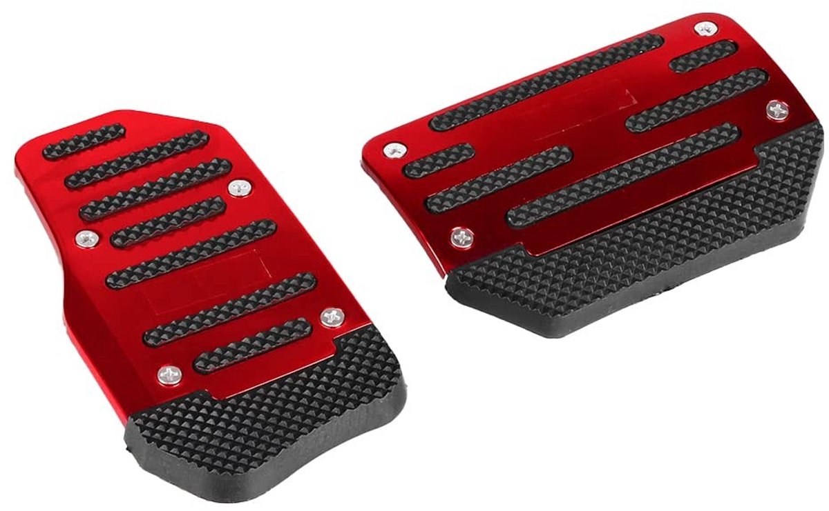 Dailygoods - Set van 4 Rode Anti-slip Pedaal Covers voor Auto