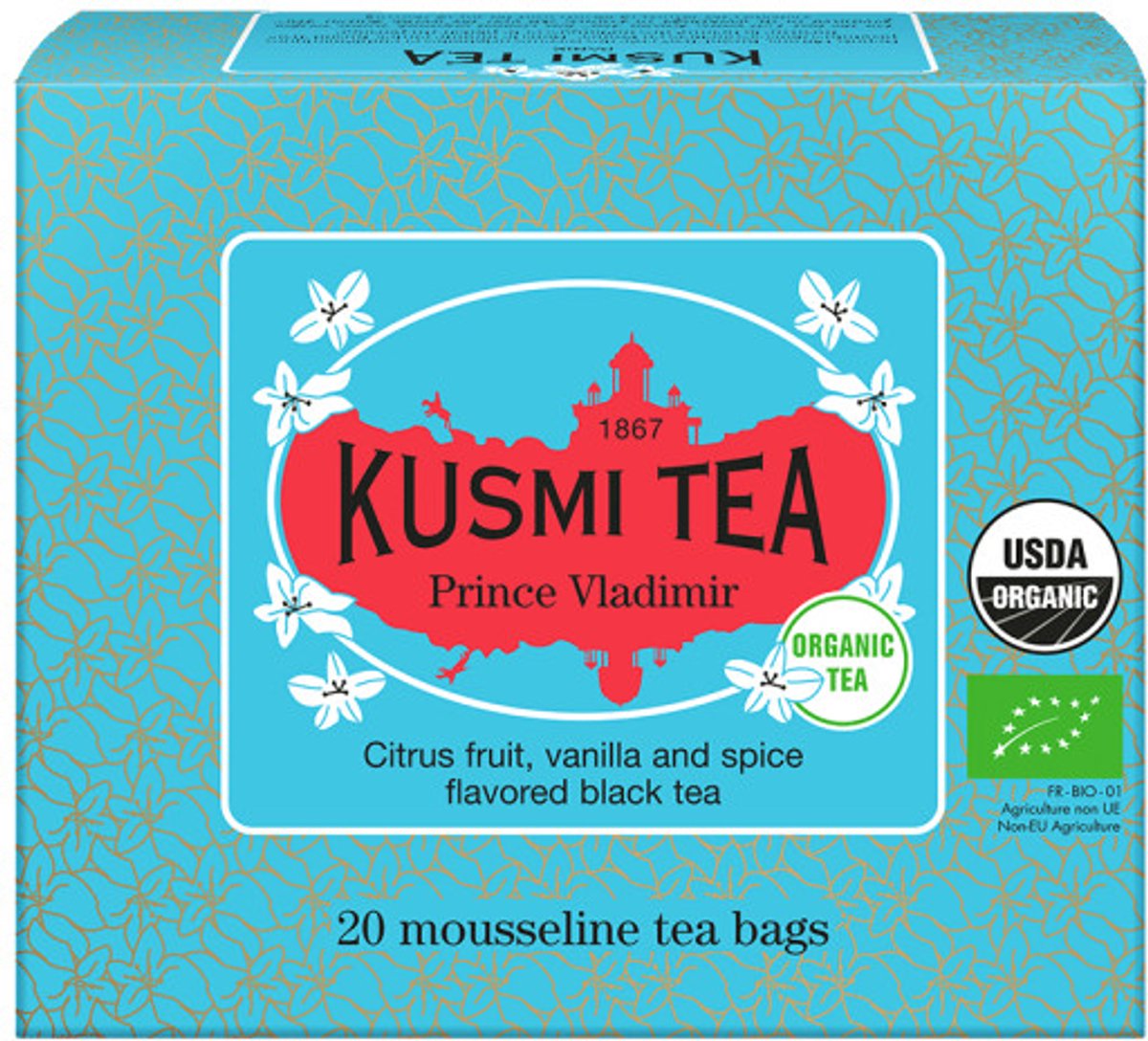 Biologische zwarte thee Kusmi Tea Prince Volodymyr – 20 mousseline theezakjes