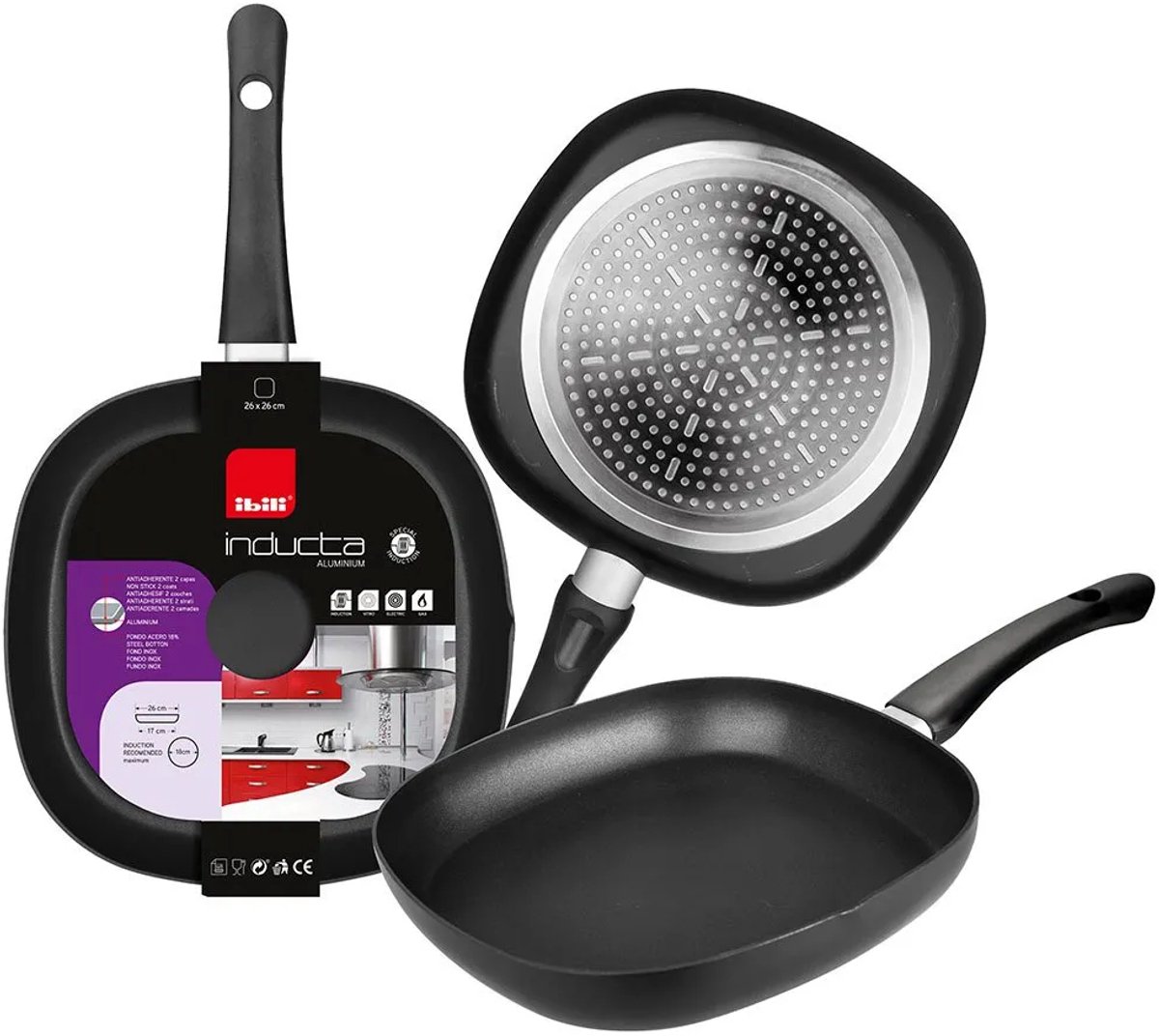 Ibili Inducta grill pan 26 cm