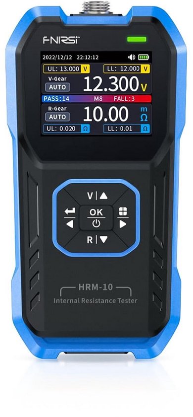 Accutester - Batterij Analyse - Voertuig Onderhoud - HD Kleurendisplay - 100V 200 Ohm - Zwart