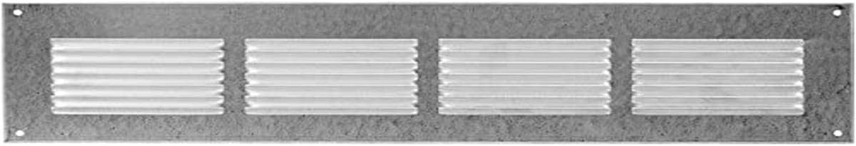 Ventilatierooster Wand - Afvoer rooster - Luchtcirculatie Verbeteren - Insectenbescherming - 400x100 mm - Verzinkt