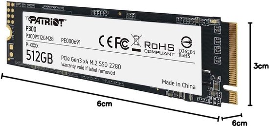 Interne SSD - Solid State Drive - Snellere Prestaties - NVMe PCIe Gen 3x4 - 512 GB - Zwart — afbeelding 4