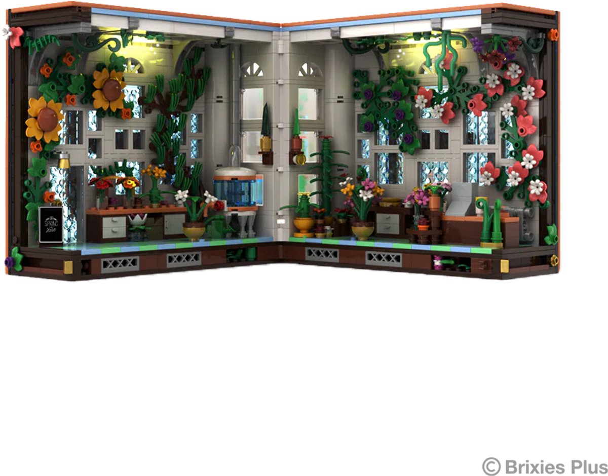 Brixies, Modelbouwpakket, Booknook Flowershop, 222.605, 20,9x14,1x17,6 cm
