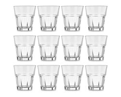Vivalto Drinkglazen Vidrio - 12x stuks - 300 ml - transparant - glas - waterglazen - stapelbaar
