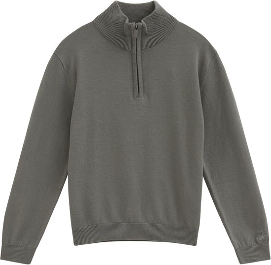 WE Fashion Jongens gebreide trui met quarter-zip