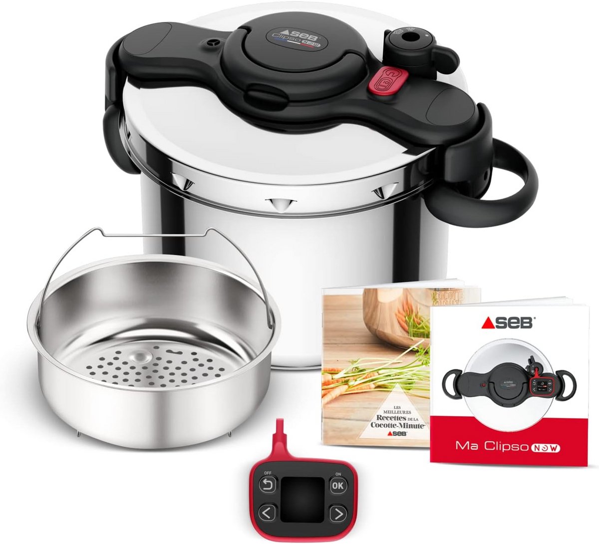 Snelkookpan Roestvrij Staal - Drukkoker Keuken - Snel Koken - Geïntegreerde Kookassistent - 9 Liter - Zilverkleurig
