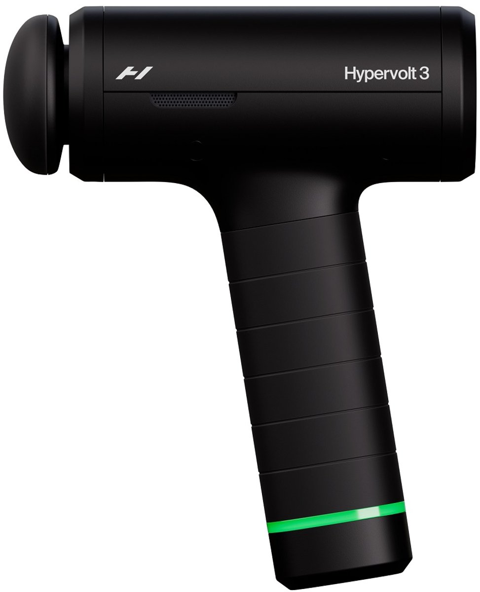 Hyperice Hypervolt 3 Massageapparaat Zwart – Draadloos Percussie Massagepistool – 5 Snelheden – Heated Head – 5 Opzetstukken – Bluetooth App
