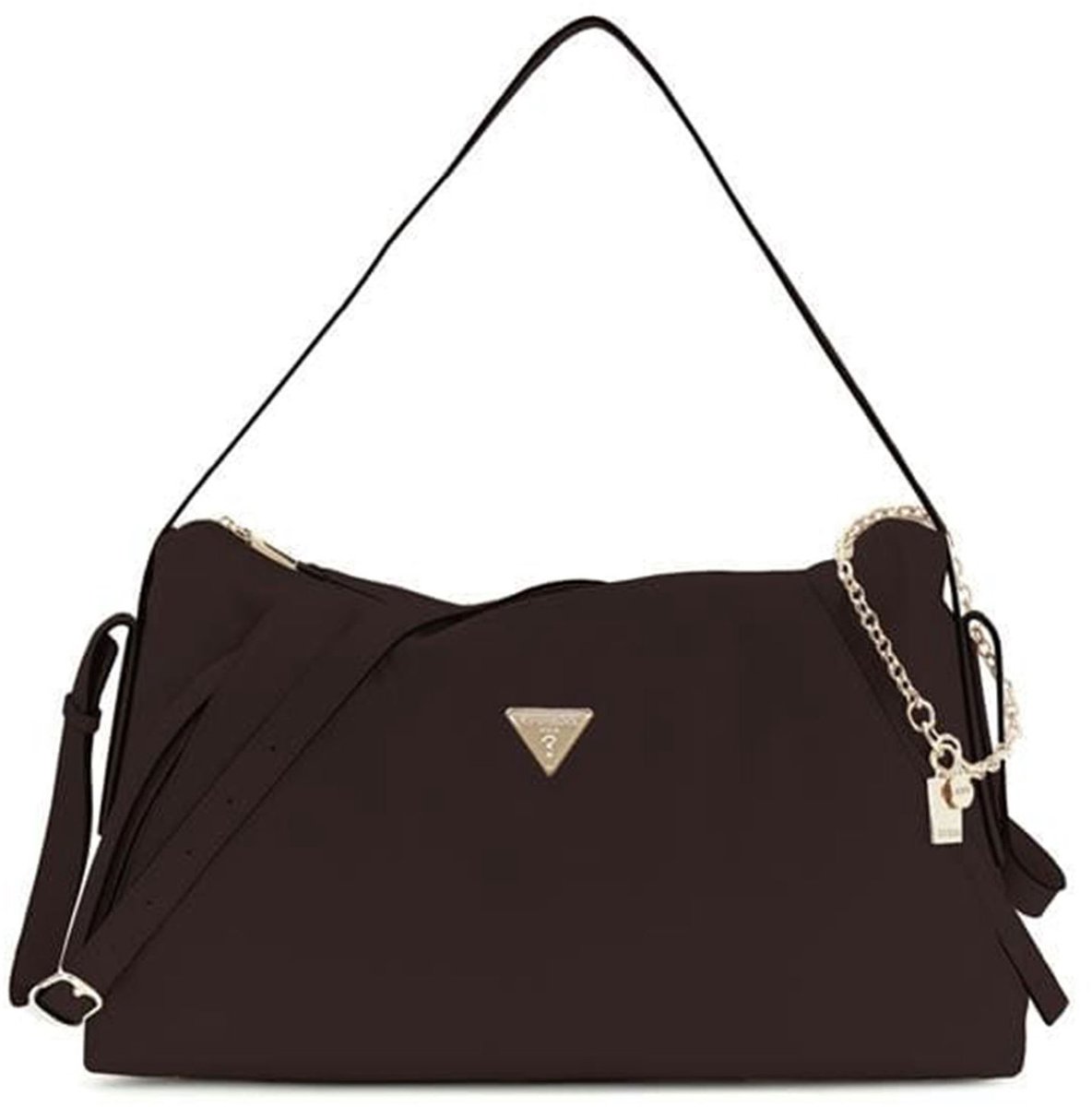 GUESS schoudertas Devon Shoulder Bag Brown donkerbruin