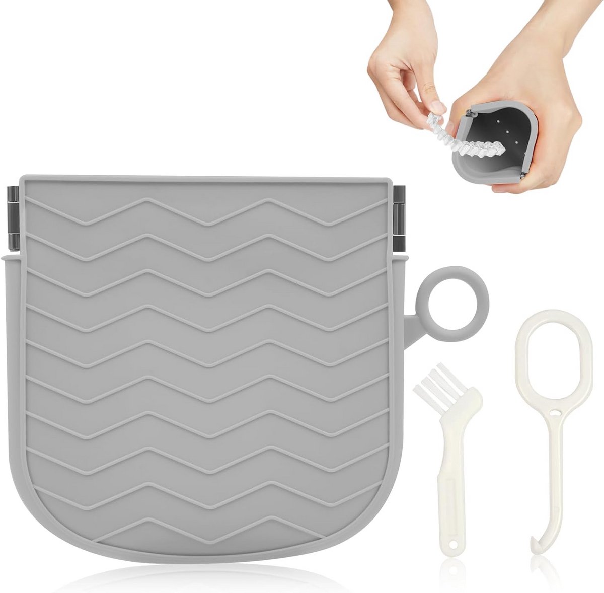 Houder Case - Retainer Box - Tandheelkundige Opslag - Ventilatie Ontwerp - 11 x 9 cm - Grijs