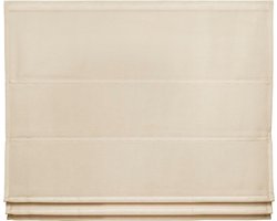 Vouwgordijn met staven - Linnen rolgordijn - Raam decoratie - Easyfix zonder boren - 60 x 180 cm - Beige