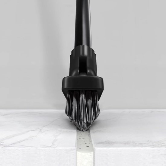 Voegenborstel Lange Handgreep - Tegel Schrobber - Sanitair Reinigen - 180 Graden Draaibare Kop - 132 cm - Zwart — afbeelding 2