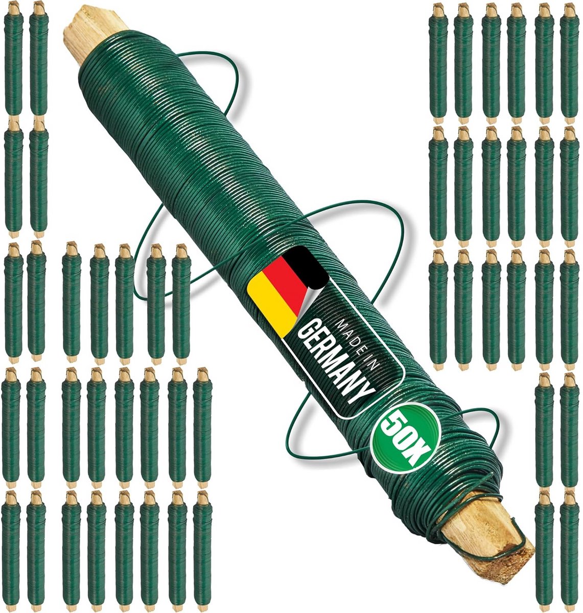 Wikkeldraad - Knutseldraad Binddraad - Bloemstukken Maken - Vormbaar En Stabiel - 50 Stuks - Groen