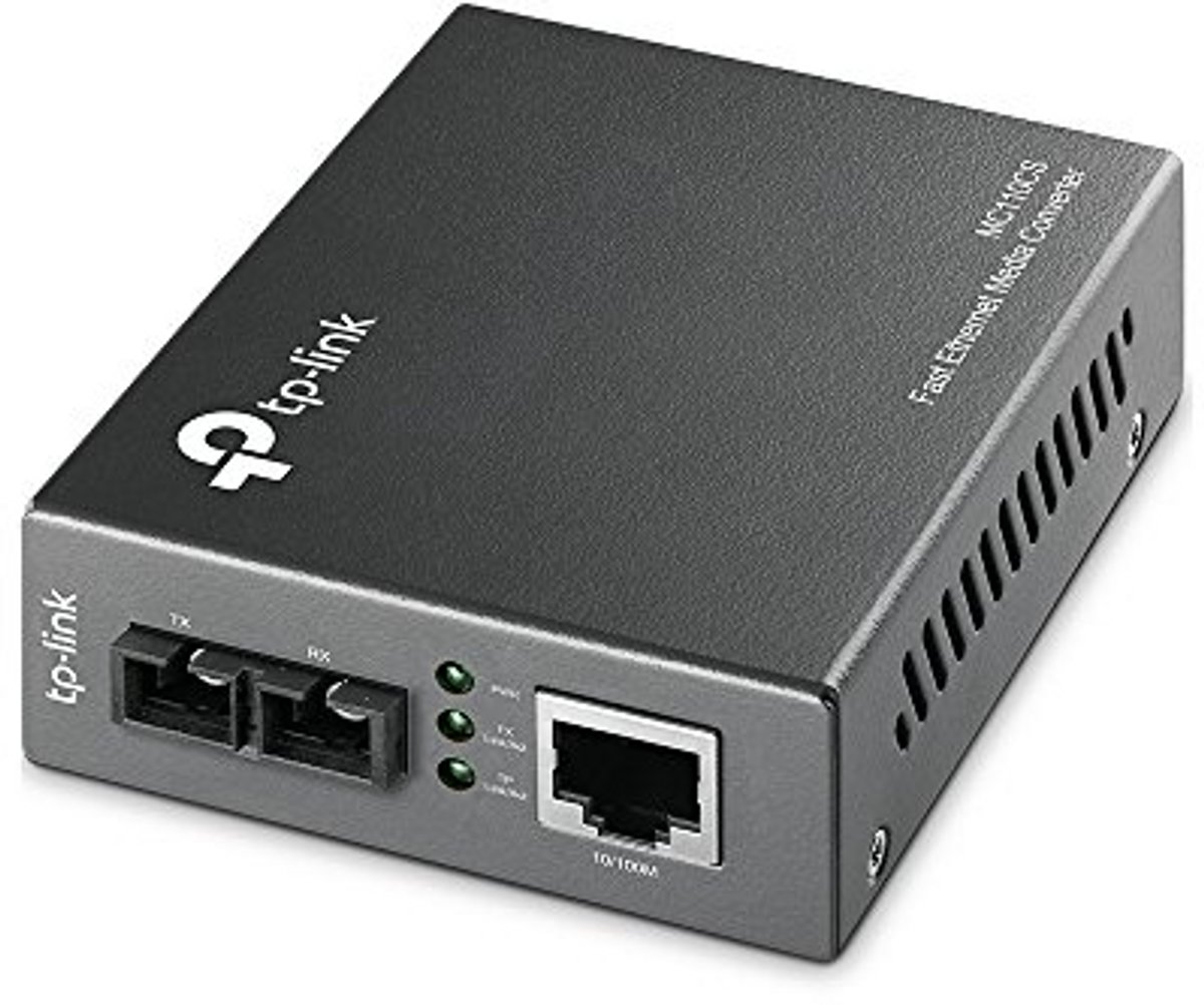 Ethernet Converter - Netwerk Adapter - Netwerk Uitbreiding - Glasvezel Transmissie - 20 km Bereik - Zwart
