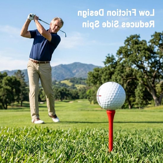 100 Stuks Houten Golftees van Bamboe, 70 mm en 38 mm, Professionele Golfaccessoires voor Training en Spelers in Meerdere Kleuren — afbeelding 5