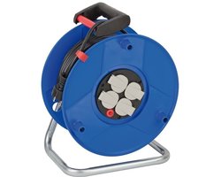Brennenstuhl Garant Kabelhaspel H05VV-F 3G1,5 (50m zwarte kabel, voor binnengebruik, Made in Germany)