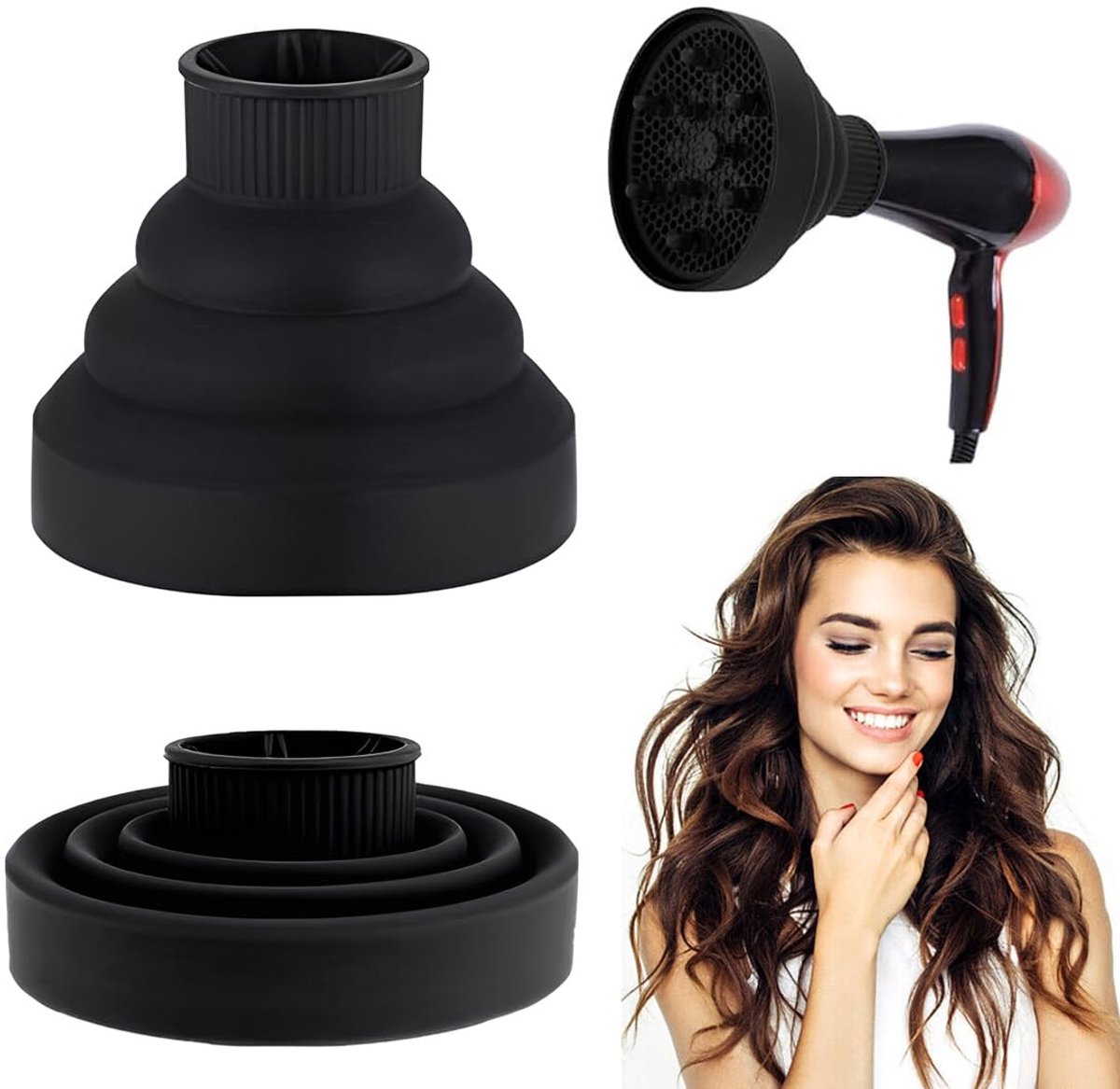Dailygoods - Universele Siliconen Diffuser voor Krullend Haar
