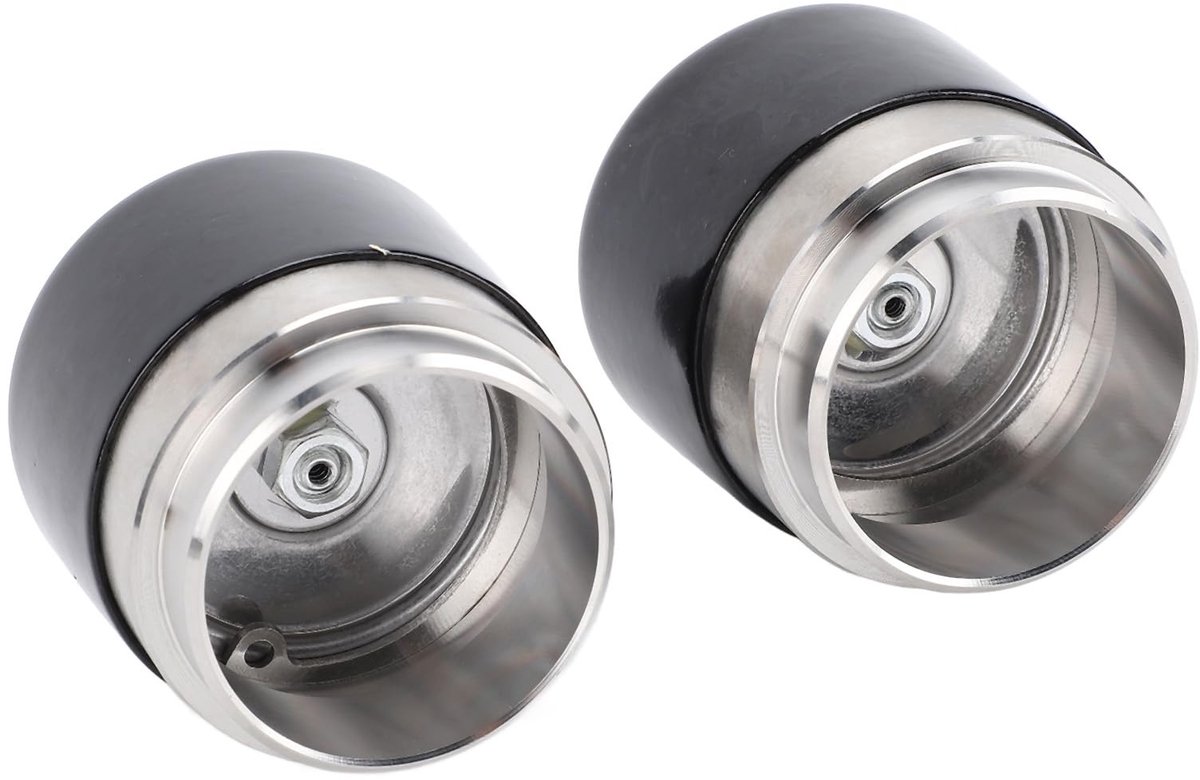 Dailygoods- Naafbeschermer 45mm RVS - 2 Stuks - Verbeterde Bescherming - Rubberen Dop - Geschikt voor Aanhangwagen - Veelzijdige Toepassingen - Lagerbescherming