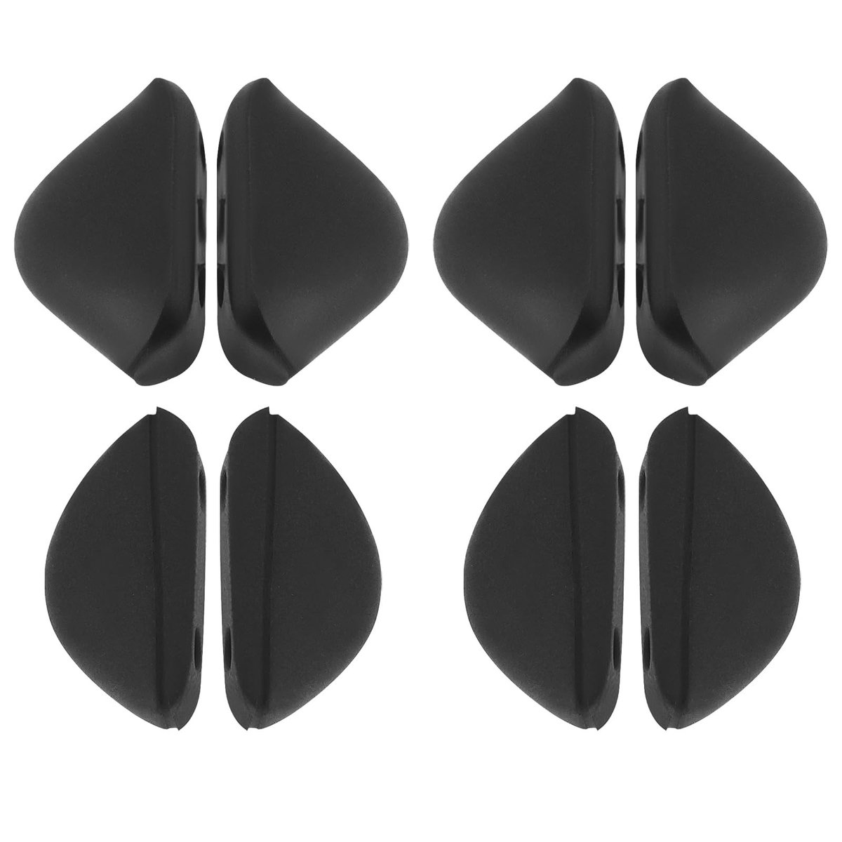 Dailygoods- Neuspads Siliconen - 4 Paar - Zelfklevend - Neuskussentjes voor Zonnebril - Compatibel met Oakley - Hoge/Lage Stijl - Zwart - Neuskussens