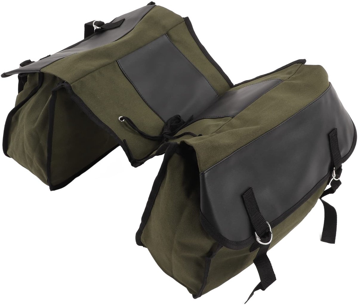 Dailygoods- Fietstas Grote Opbergruimte - Fietstas Dubbel - Fietstas Rugzak - Waterdicht - Stabiele Installatie - Duurzaam 12oz Canvas en Leer - Fietsbag