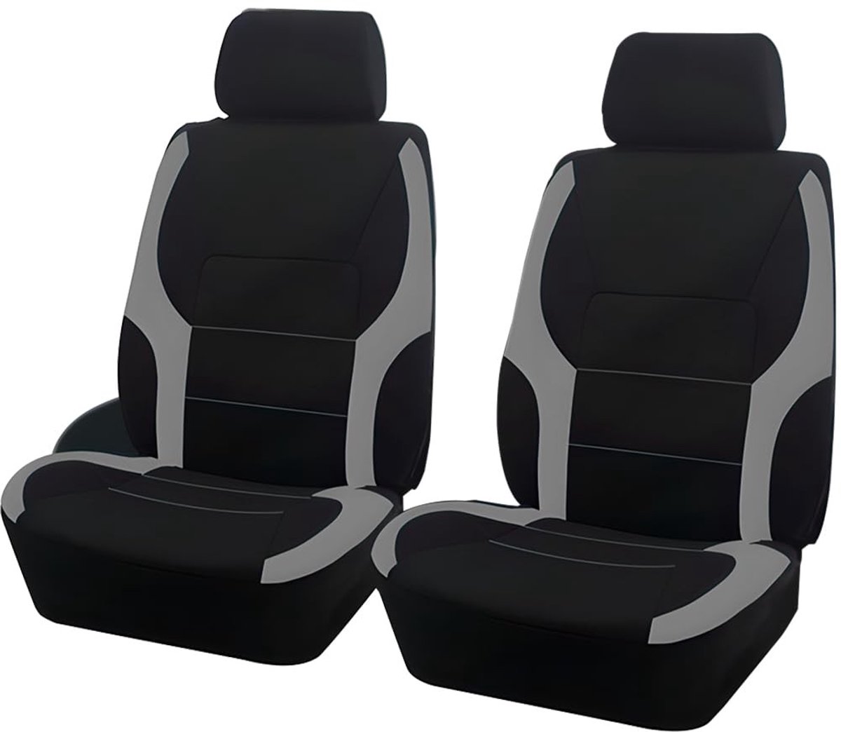 Dailygoods- Autostoelhoezen complete set - 4 stuks - voorstoelhoezen/hoofdsteunhoezen - universeel - polyester/schuim - ademend/schokabsorberend - Stoelhoes