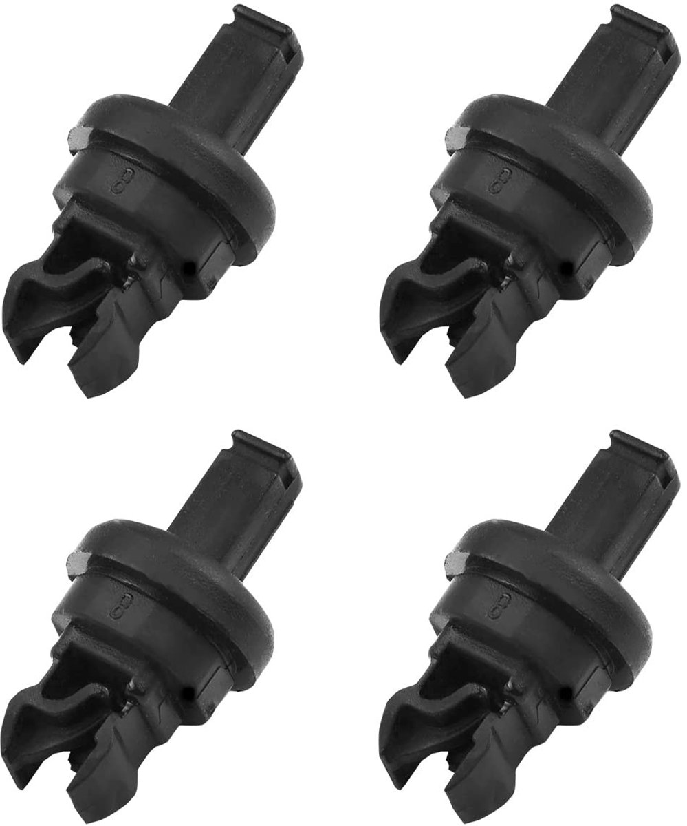Dailygoods- Plank Clip - 4 Stuks - Zwart Plastic - Push-in Bevestigingsmiddelen - Geschikt voor Nissan Qashqai 2007-2019 - Duurzaam - Retainer