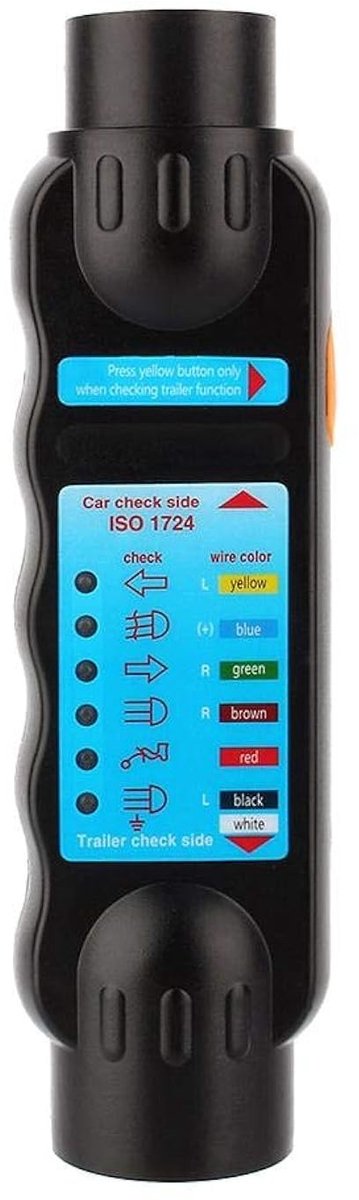 Dailygoods - Trailer Socket Tester - 7-Pin Diagnosetool - 12V - Voor Caravan en Voertuigen - Handig voor Onderhoud - Voertuigdiagnose - Geschikt voor...
