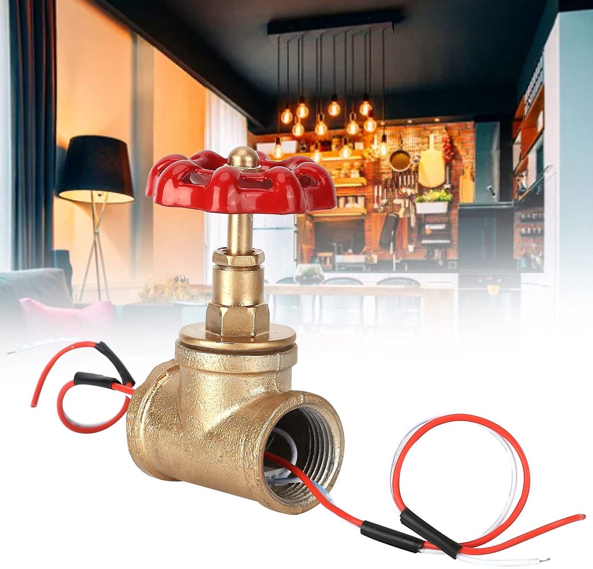 Dailygoods - Goudkleurig Roterend Afsluitventiel voor Creatieve Verlichting