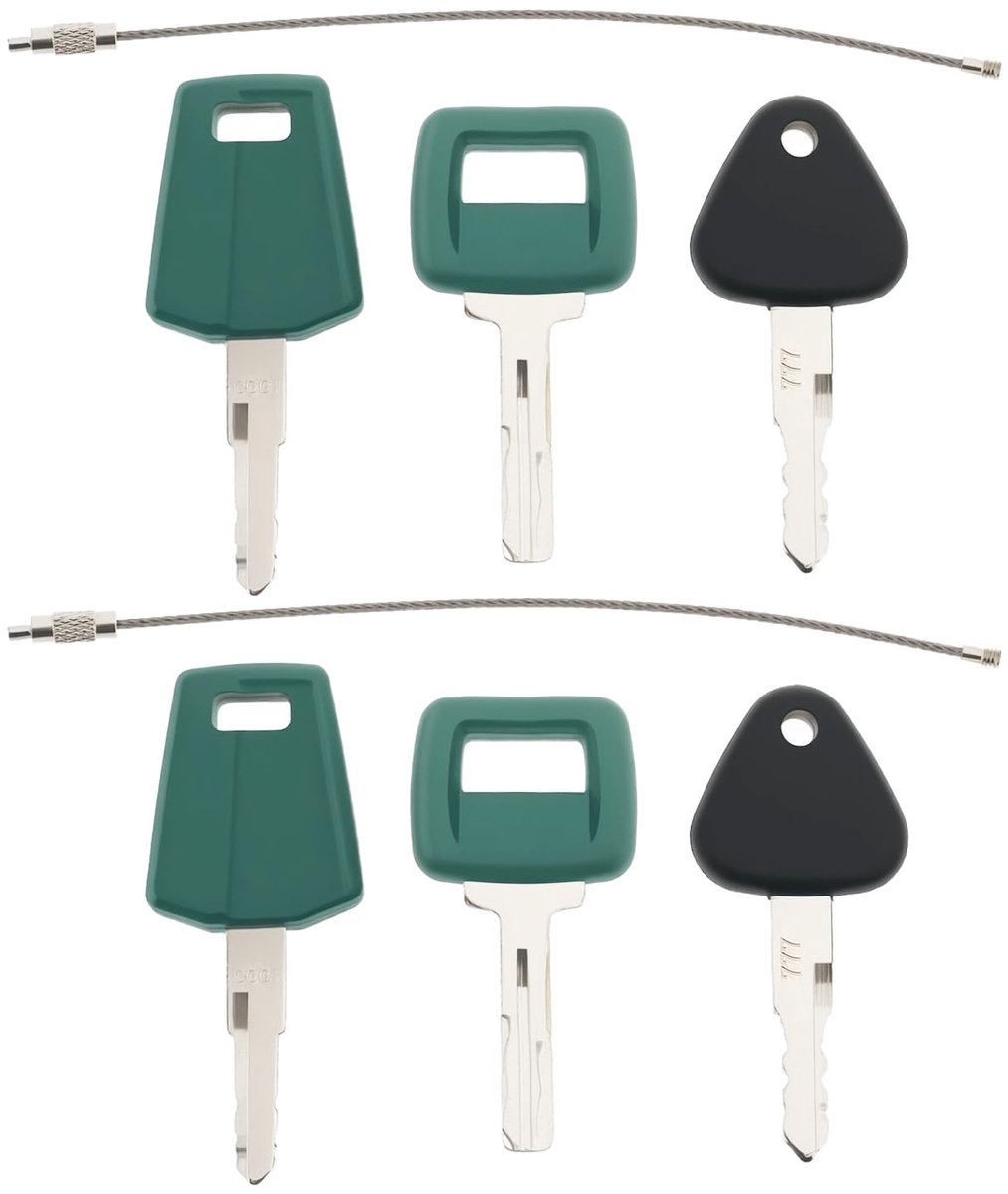 JHUBERS- Sleutelset 6-delig - Zware Apparatuur - Compatibel met Volvo - Roestvrij Staal - Sleutelhanger - Handmatig Gebruik - Machinesleutels