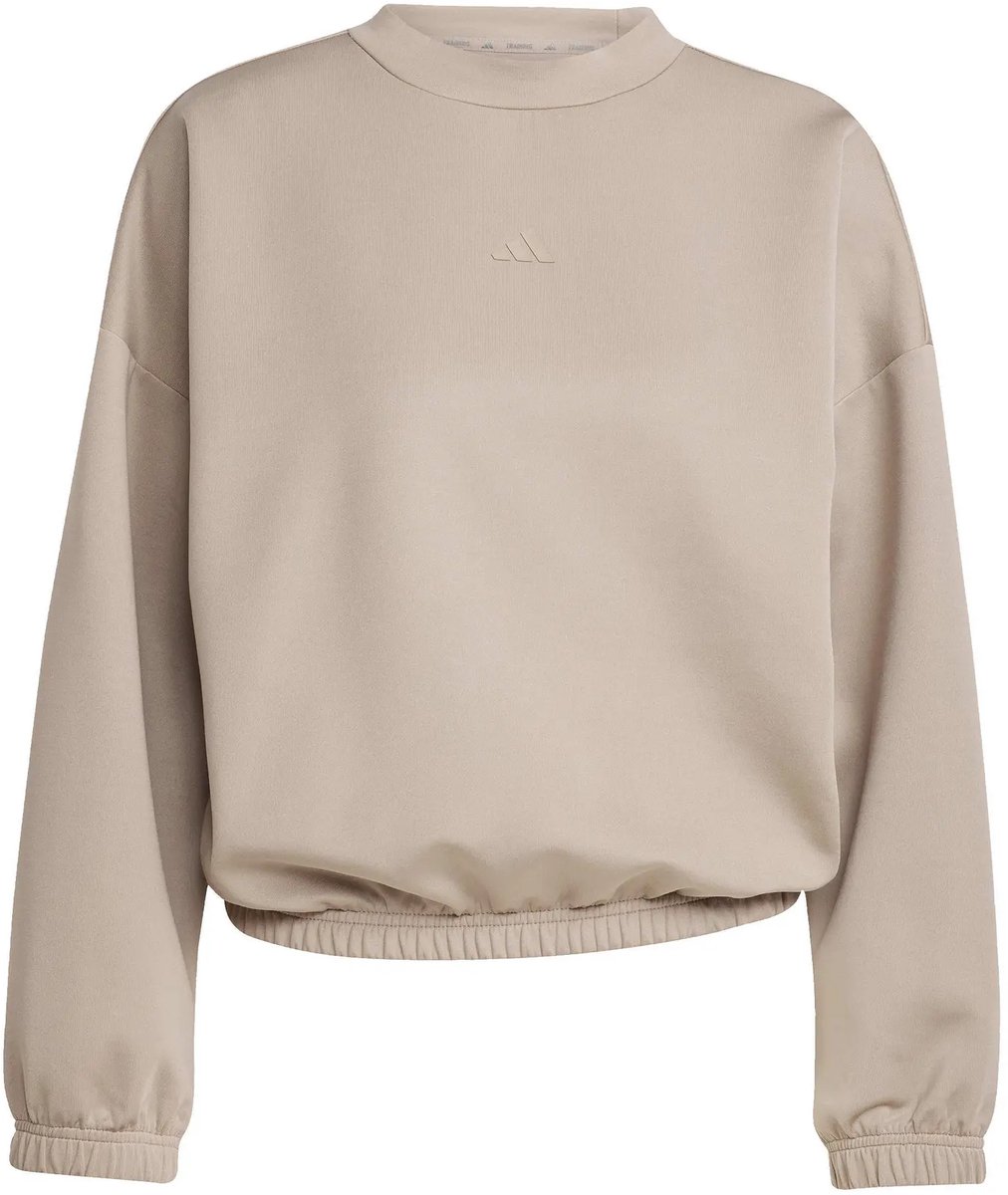 Dames sweatshirt cover-up adidas Motion Essentials Bruin