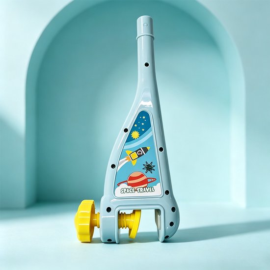 UFO-mobiel voor het kinderbedje - Draaiende muziekmobiel met hangende rammelaars - educatief en rustgevend speelgoed voor baby's van 0 tot 1 jaar - Starry Blue — afbeelding 4