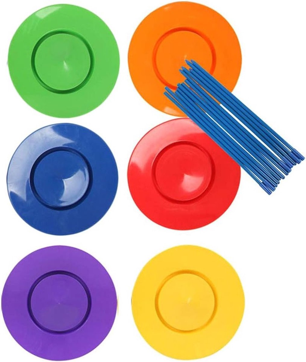 Juggling Set met 6 Borden en 12 Circus Juggling Spellen voor Balans en Vaardigheid, Kleurrijke Speelgoed voor Kinderen