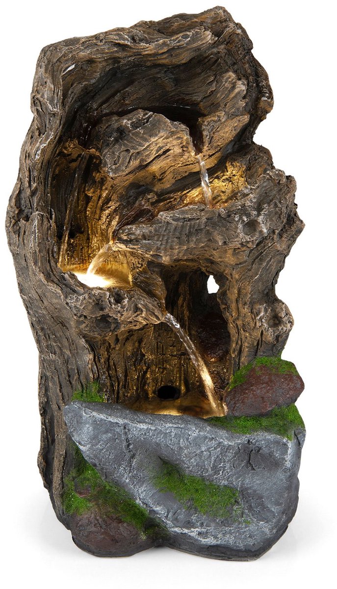 Waterornament - Voor buiten - Tuin - Water Fontein - Waterval Ontwerp - Kamerfontein - Tuindecoratie - Met Pomp - 26 x 28 x 53 cm