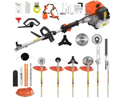 Innovastore Grasmaaier - Handgrasmaaier - Benzine Grasmaaier - Bosmaaier - Heggenschaar - Kettingzaagmaaier - 6-in-1 benzinetrimmer -