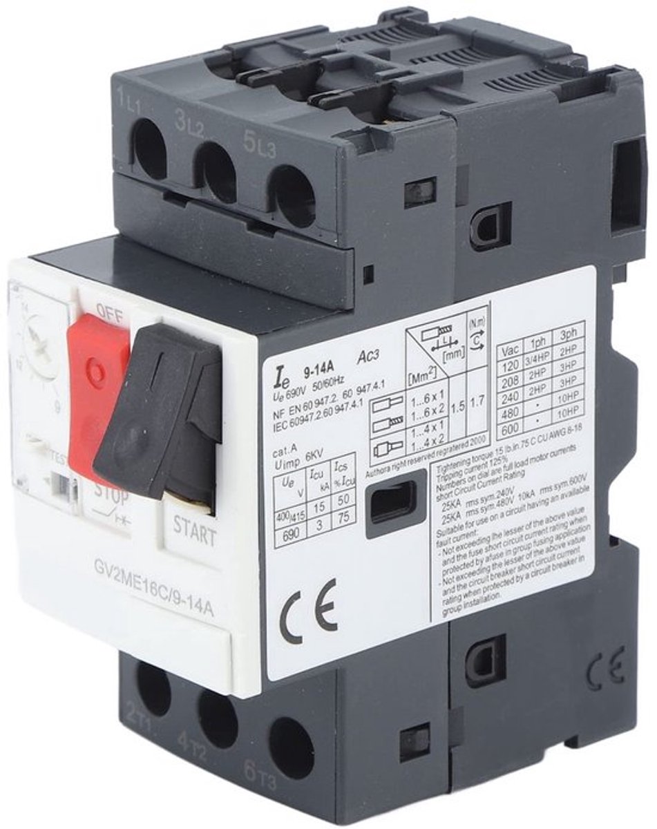 Allecto - Motor Circuit Breaker - Overload bescherming - Veiligheid