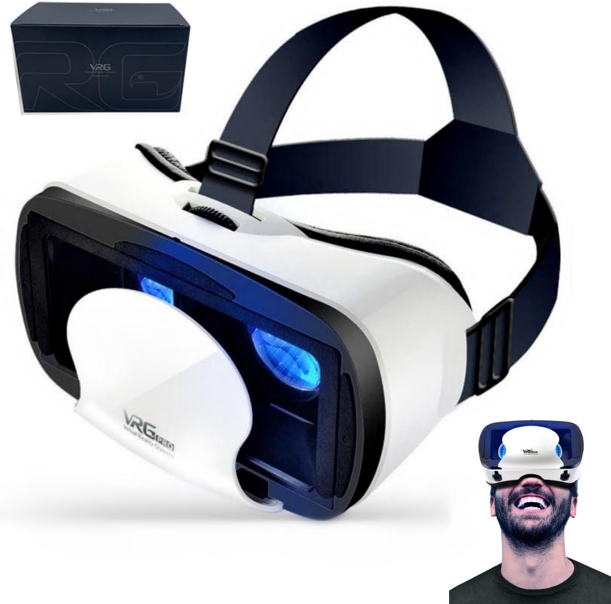 VR Headset - 3D Bril - Virtuele Ervaringen - Universele Compatibiliteit - 5-7 Inch Scherm - Wit