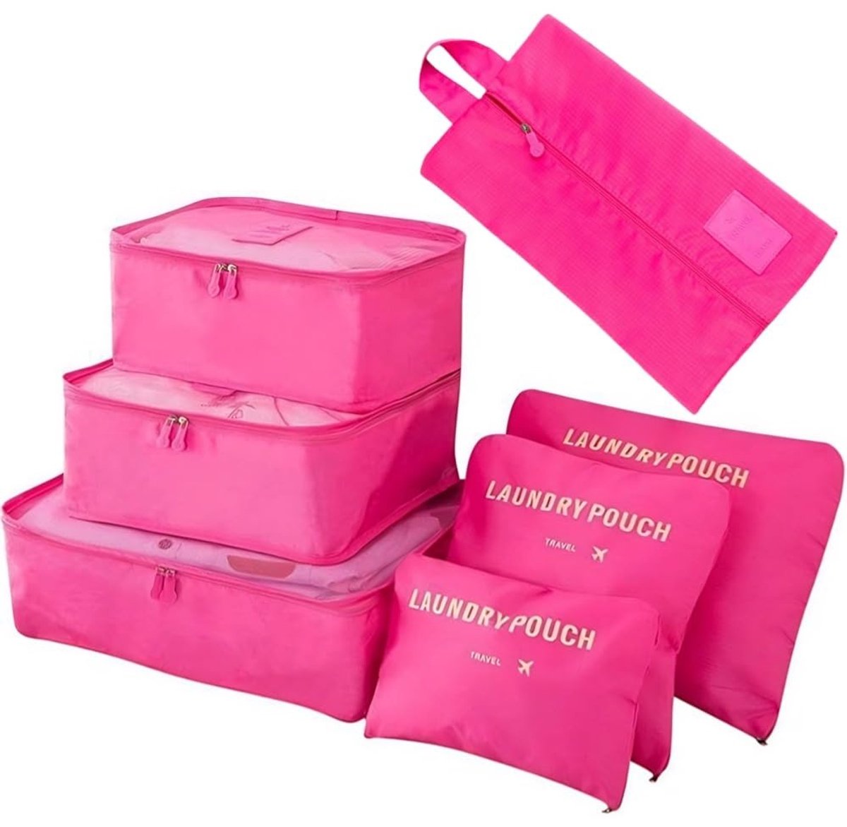 Dailygoods- Kofferorganizer Set - Waterdicht - Inpakzakken - Reisaccessoire - Compressie - Bescherming Kleding - 7-delig
