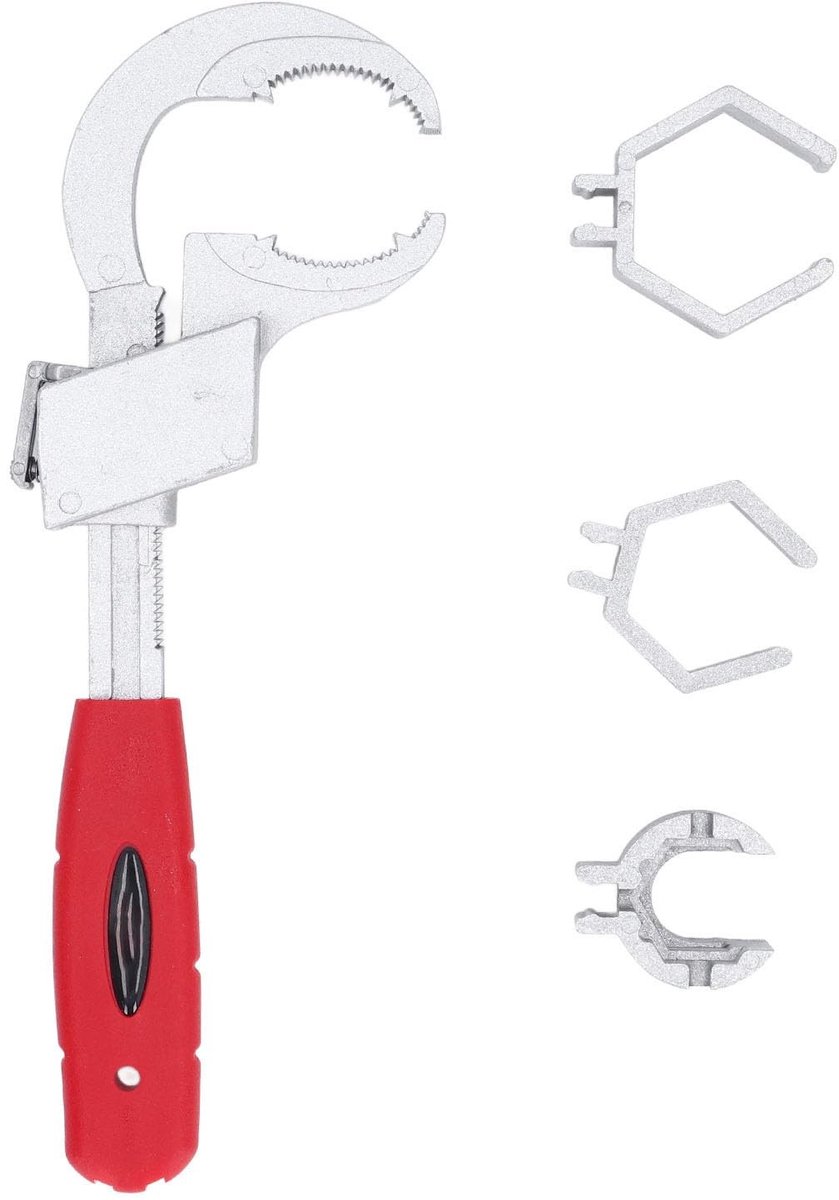 Dailygoods- Badkamersleutel Verstelbaar - Multifunctionele Sleutel - 80mm Opening - Aluminiumlegering - Handgreeplengte 110mm - Duurzaam en Schokbestendig - Moersleutel